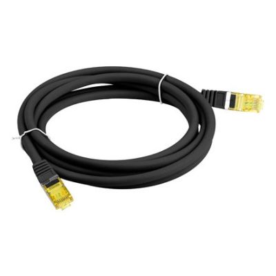 4. LANBERG PATCHCORD KAT.6A S/FTP LSZH CU 0.5M CZARNY FLUKE PASSED