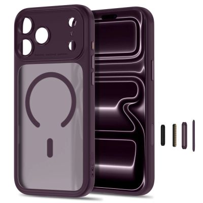 2. Etui Tech-Protect MagPeak MagSafe CC na iPhone 18 Pro / 17 Pro - dark cherry matowe