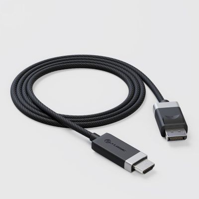 2. ALOGIC FUDPHD2-SGR adapter kablowy 2 m DisplayPort HDMI Czarny, Szary