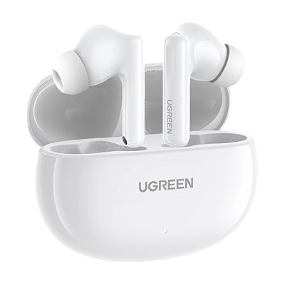 2. Słuchawki bezprzewodowe Ugreen HiTune T6 z funkcją ANC + kabel USB-A - USB-C - białe