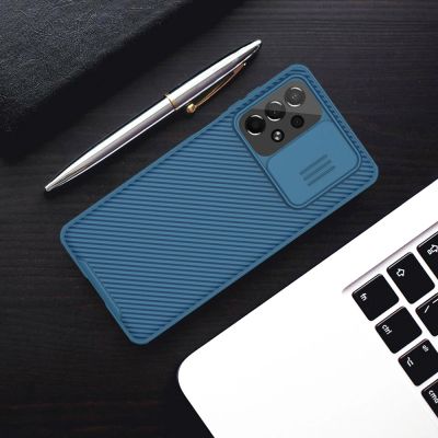 14. Nillkin CamShield Pro Case pancerne etui pokrowiec osłona na aparat kamerę Samsung Galaxy A73 niebieski