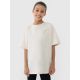 T-shirt dziewczęcy oversize gładki 4F 4FJWSS25TTSHF1851-12S