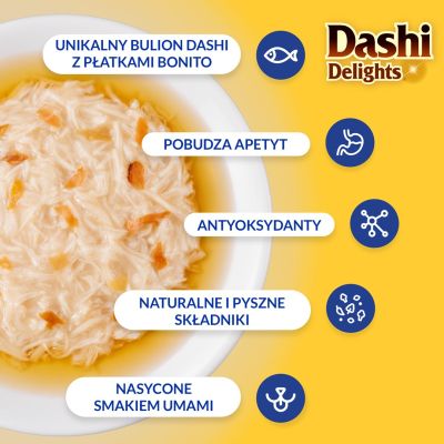 12. INABA Dashi Delights Kurczak - Przysmak dla kotów - 70g