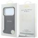 8. Etui Guess Saffiano Peony & Ring MagSafe na iPhone 17 Pro / 18 Pro - burgundowe