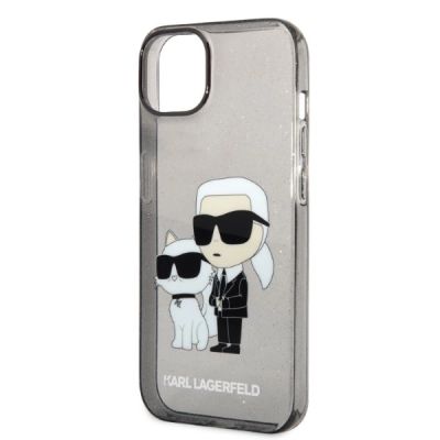 6. Etui Karl Lagerfeld Glitter Karl&Choupette na iPhone 14 Plus - czarne