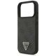 6. Etui Guess Leather 4G Triangle Strass MagSafe na iPhone 18 Pro / 17 Pro - czarne