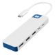 HYPER HD4101BUGL stacja dokująca USB Type-C Niebieski, Biały