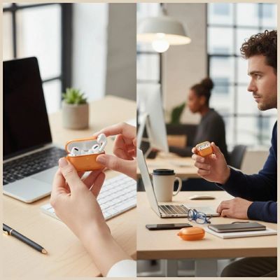 3. Etui UNIQ Veren na AirPods Pro 3 - pomarańczowe
