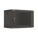 15. Szafa instalacyjna rack wisząca 19" 6U 540x350 czarna drzwi przeszklone LANBERG (Flat Pack)