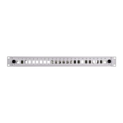 3. Alantec Przełącznica światłowodowa 24xSC simplex / 24xLC duplex 19" 1U z płytą czołową oraz akcesoriami montażowymi (dławiki, opaski), wysuwalna (FOP-1U-24SCS-S)