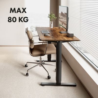 6. ERGO OFFICE BIURKO ELEKTRYCZNE REGULACJA MAX WYS. 1160MM, MAX - 80 KG, BEZ BLATU DO PRACY STOJĄCO SIEDZĄCEJ, CZARNE ER-400 B