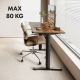 6. ERGO OFFICE BIURKO ELEKTRYCZNE REGULACJA MAX WYS. 1160MM, MAX - 80 KG, BEZ BLATU DO PRACY STOJĄCO SIEDZĄCEJ, CZARNE ER-400 B