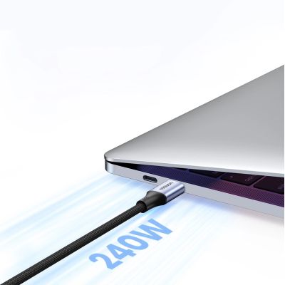3. Ugreen kabel przewód USB Typ C - USB Typ C Power Delivery 240W 5A 2m szary (90440 US535)