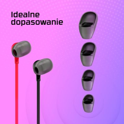 8. Słuchawki HyperX Cloud Earbuds II CZERWONE