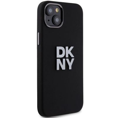 4. Etui DKNY Liquid Silicone Metal Logo na iPhone 15 / 14 / 13 - czarne