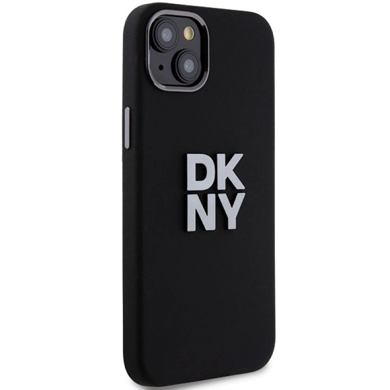 4. Etui DKNY Liquid Silicone Metal Logo na iPhone 15 / 14 / 13 - czarne