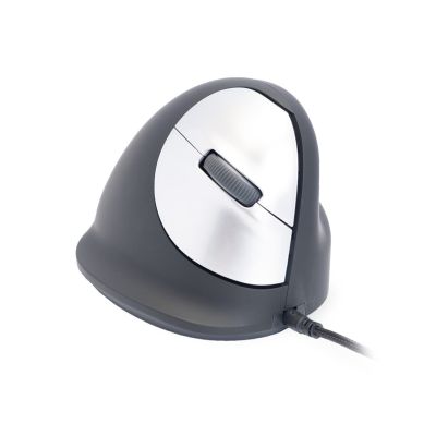 6. Ergonomiczna mysz dla praworęcznych R-Go Pele HE USB duża czarna/srebrna retail