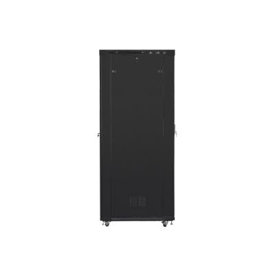 4. LANBERG SZAFAS TOJĄCA RACK 19" 47U 800X1200 DRZWI SZKLANE LCD CZARNA FF01-8247-12BL