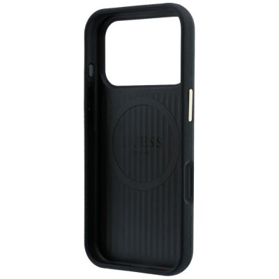 7. Etui Guess Kevlar Triangle Logo MagSafe na iPhone 17 Pro / 18 Pro - czarne