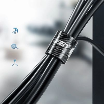 2. Ugreen taśma rzepowa rzep organizer kabli 5m czarny (40356)