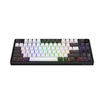16. HATOR Skyfall Pro Wireless 80 klawiatura Gaming USB + RF Wireless + Bluetooth QWERTY US English Czarny, Szary