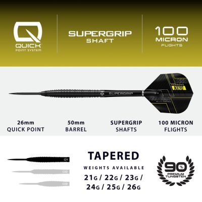 4. Rzutki Harrows NX-90 Black Edition QP 90% steeltip