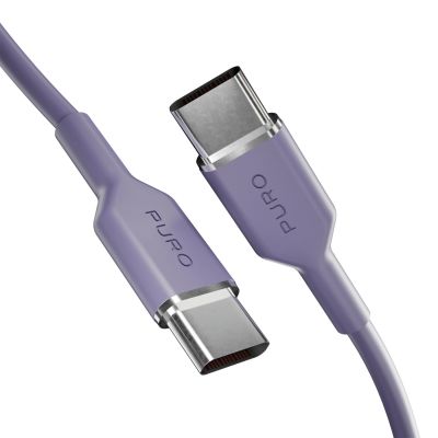4. Kabel Puro ICON USB-C - USB-C 1,5m - fioletowy