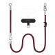 3. Smycz do telefonu Tech-Protect C10S Crossbody (114 cm) + na nadgarstek (31 cm) - bordowo-tytanowa