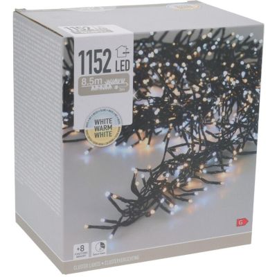 13. LAMPKI CHOINKOWE ŁAŃCUCH ŚWIETLNY 1152 LED TIMER ZIMNY I CIEPŁY BIAŁY