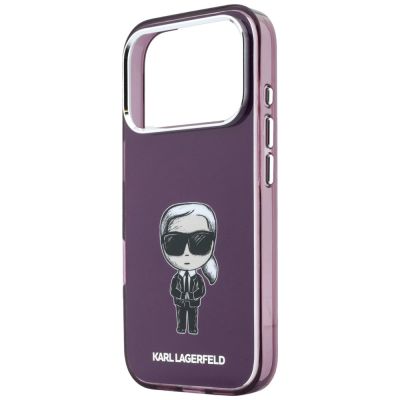 6. Etui Karl Lagerfeld IML Ikonik Sketch Print MagSafe na iPhone 18 Pro / 17 Pro - burgundowe