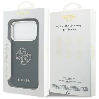 8. Etui Guess FW Resin Logo na iPhone 17 Pro Max - czarne