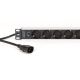 4. Digitus DN-95437 rozdzielacz zasilania PDU 9 x gniazdo sieciowe 1U Czarny, Srebrny