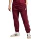 Spodnie męskie adidas Essentials 3-Stripes Fleece Tapered Cuffed bordowe KY4134