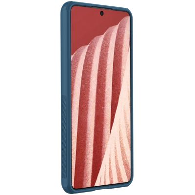 6. Nillkin Super Frosted Shield Pro wytrzymałe etui pokrowiec Samsung Galaxy A73 niebieski
