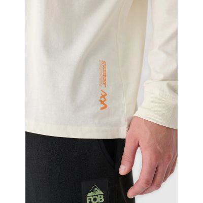 4. Longsleeve oversize z nadrukiem męski 4F 4FRAW24TLONM507-83S