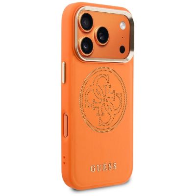 4. Etui Guess Perforated 4G MagSafe na iPhone 17 Pro - pomarańczowe