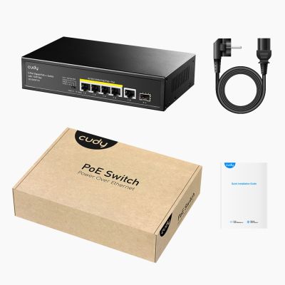 3. Cudy GS1005PTS1 łącza sieciowe Gigabit Ethernet (10/100/1000) Obsługa PoE Czarny