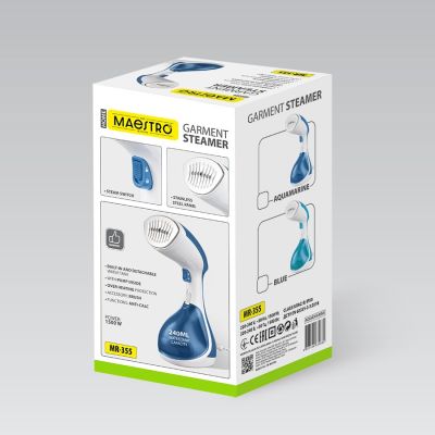 4. Parownica do ubrań 1500W Maestro MR-355-AQUAMARINE
