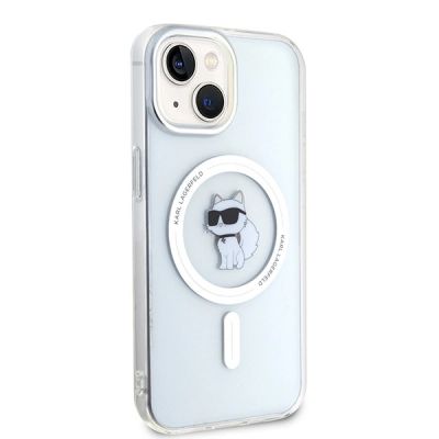 4. Etui Karl Lagerfeld IML Choupette MagSafe na iPhone 15 - przezroczyste