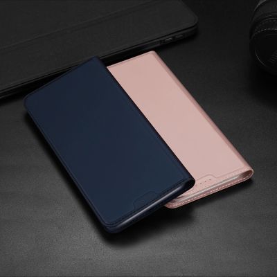 15. Etui do iPhone 15 Pro Max pokrowiec z klapką i portfelem Dux Ducis Skin Pro - różowe