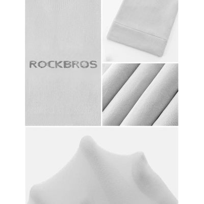 5. Rękawki kolarskie Rockbros XT9002W - białe (2 szt.)
