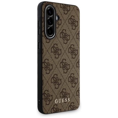 3. Etui Guess 4G Metal Gold Logo na Samsung Galaxy A36 - brązowe