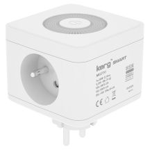 kerg smart – kostka zasilająca 2-gniazdowa + ładowarka USB-A+USB-C + lampka LED 16A/250V~