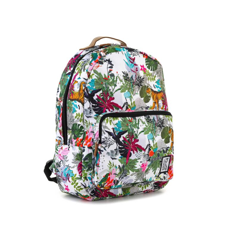 3. PLECAK THE SOCIETY PACK XCLASSIC BACKPACK MULTICOLOR JUNGLE ALLOVER 181CPR702-90