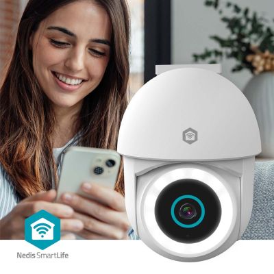 2. Kamera zewnętrzna Nedis Smartlife Wifi, IP65 czujnik ruchu, night vision, biały