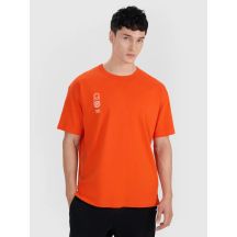 T-shirt oversize z nadrukiem męski 4F 4FRSS25TTSHM2652-70S