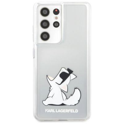 3. Etui Karl Lagerfeld Choupette Fun na Samsung Galaxy S21 Ultra - przezroczyste