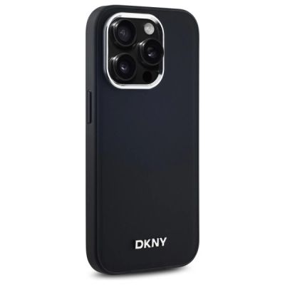 4. Etui DKNY Plain Logo MagSafe na iPhone 14 Pro - czarne