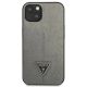 3. Etui Guess Saffiano Triangle Logo na iPhone 14 Plus - srebrne