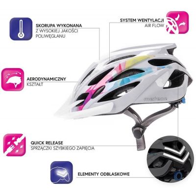 26. Kask rowerowy Meteor Shimmer M 24760